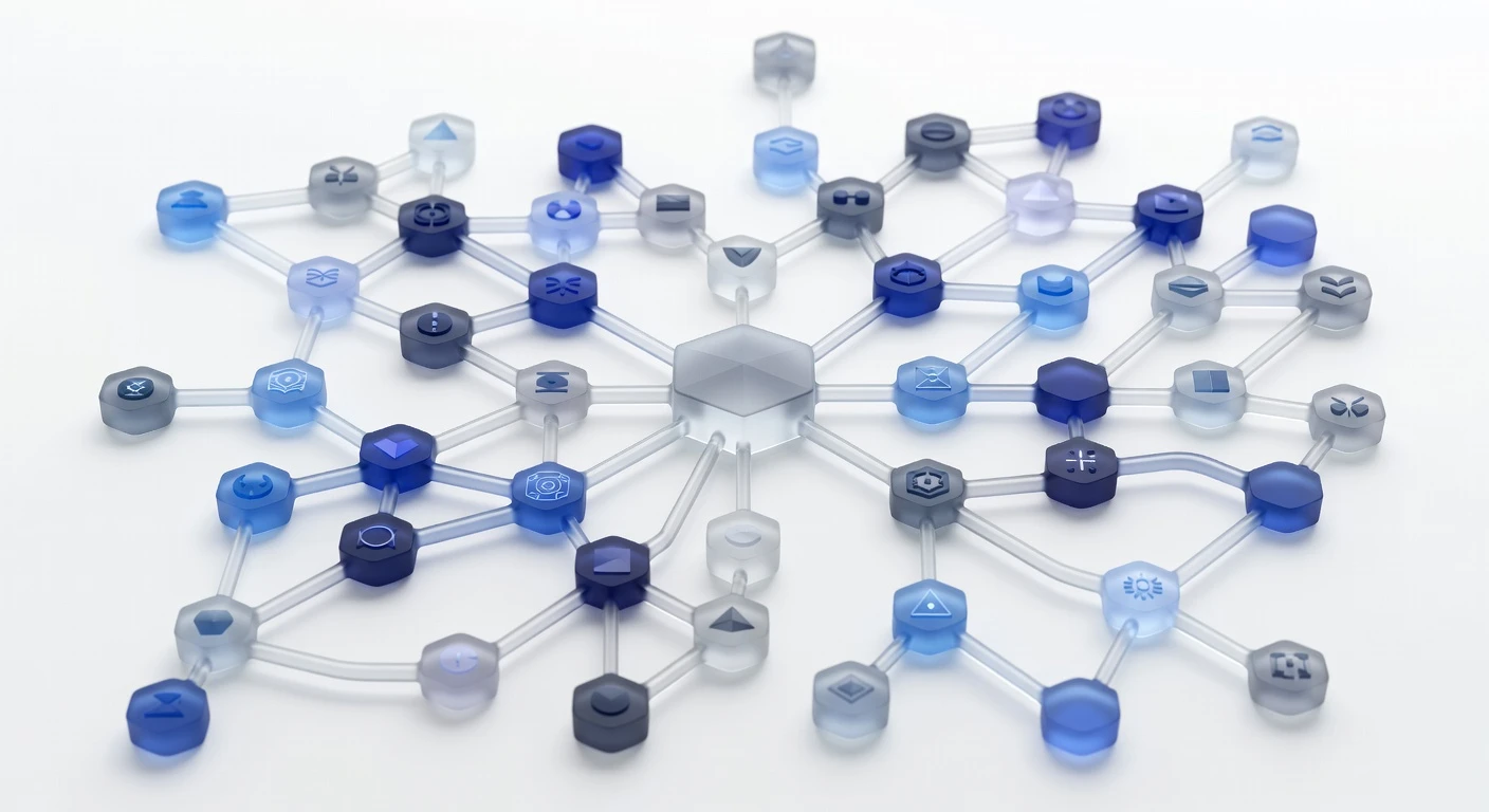 Three-dimensional knowledge graph of AI development trends