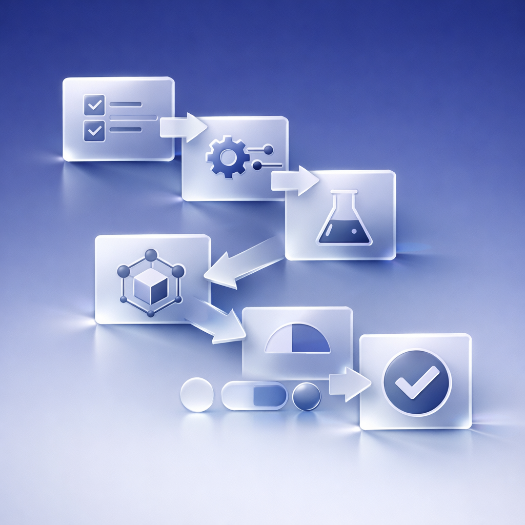 Visual representation of a streamlined business workflow