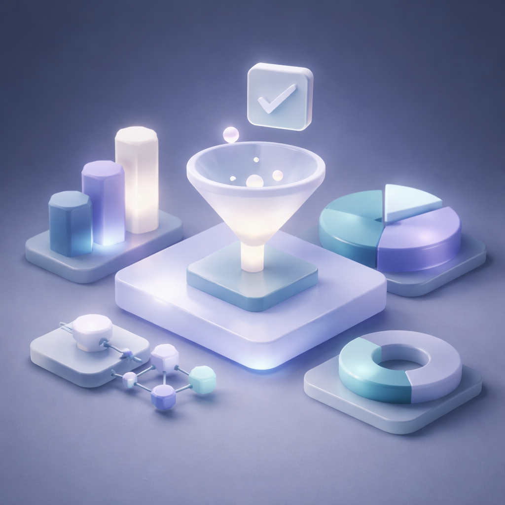 Abstract representation of AI agent's adaptive decision-making process.