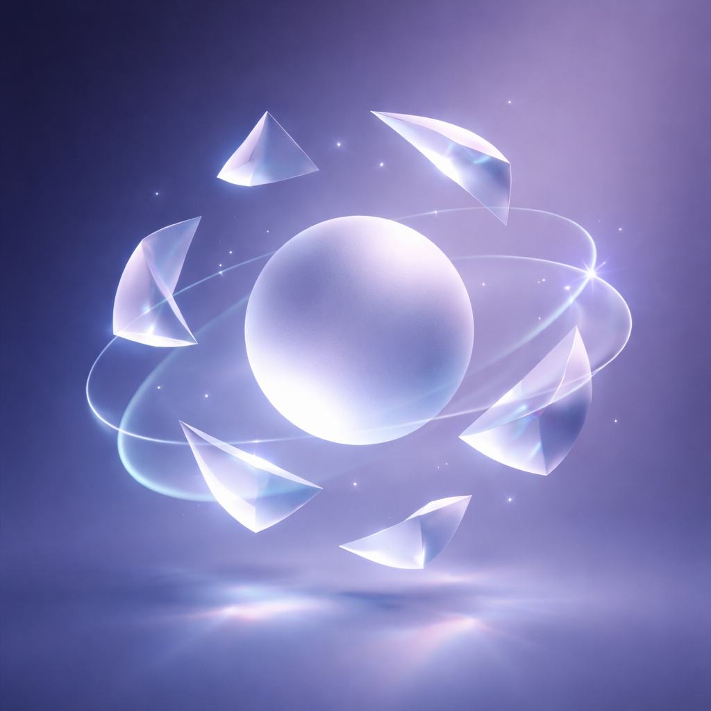 Abstract geometric shapes representing the evolution of search.