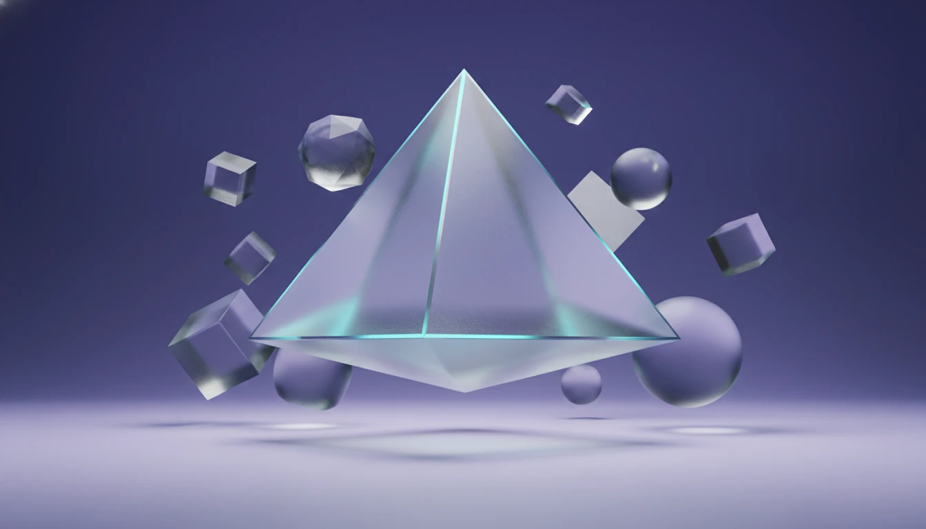 A singular glass pyramid representing a future-proof strategy.