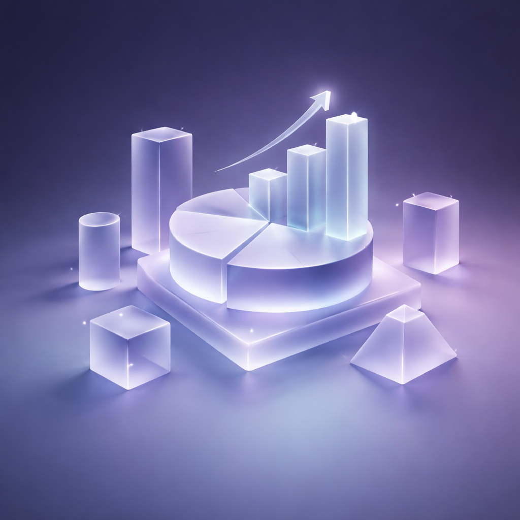 Abstract representation of different market competitors
