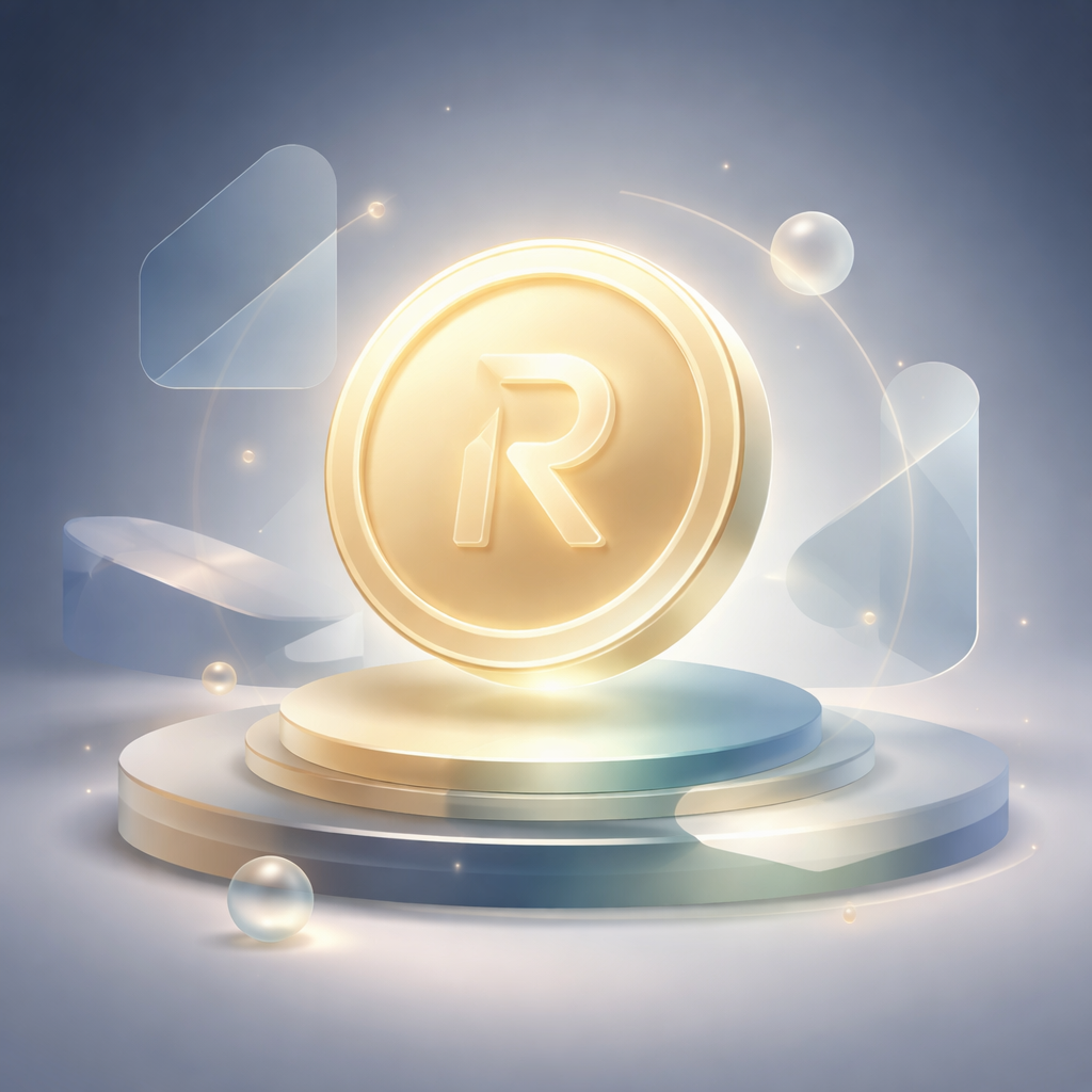 A glowing digital coin representing sender reputation.