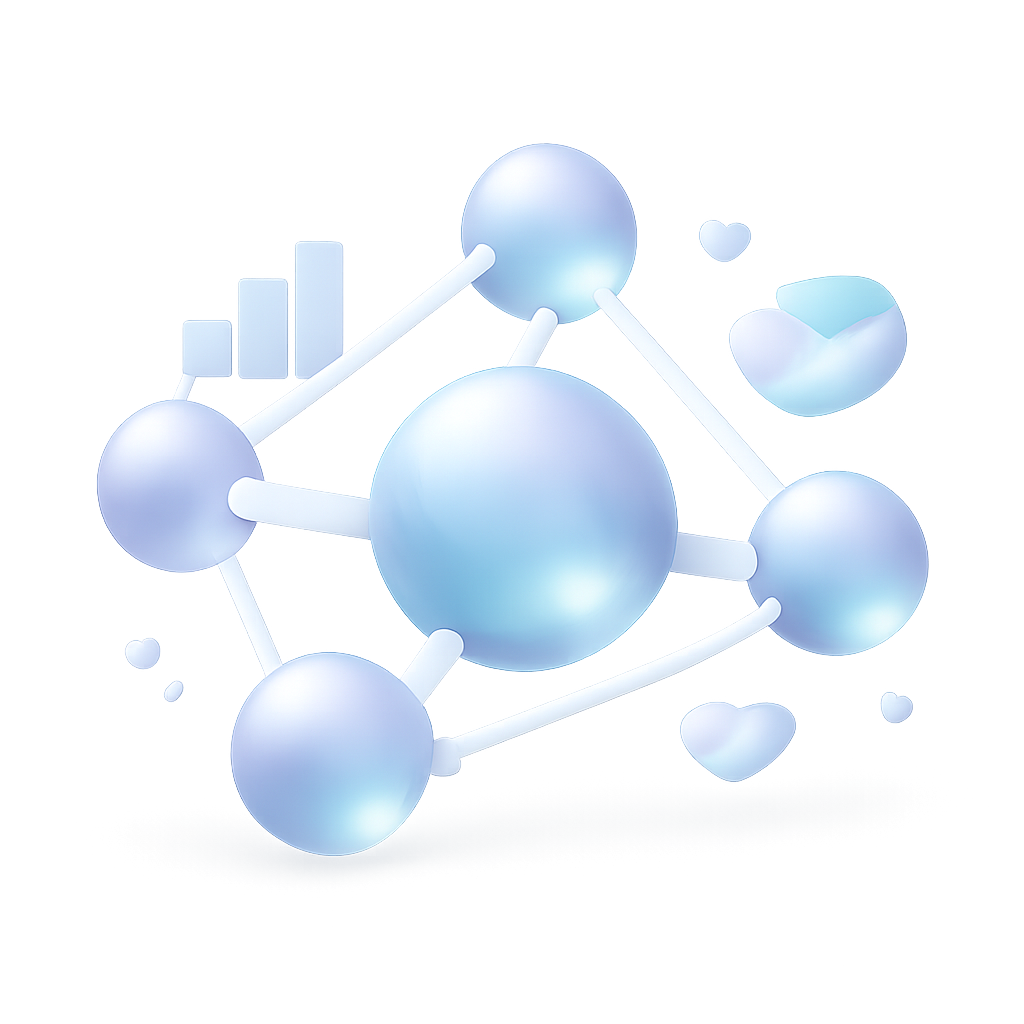 Abstract glass shapes symbolizing open-source transparency and collaboration