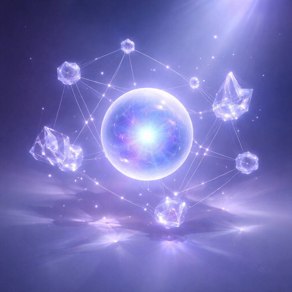 Abstract representation of AI entity relationships