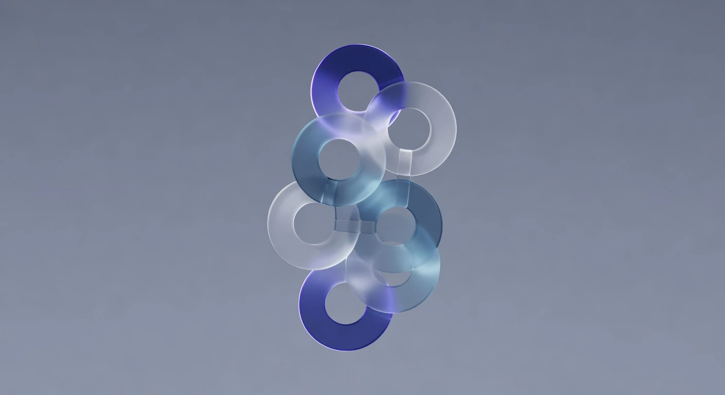 Evolving abstract forms in frosted glass