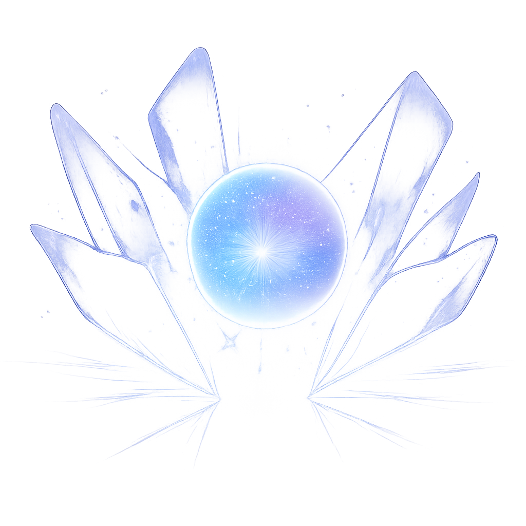 Abstract representation of AI information synthesis