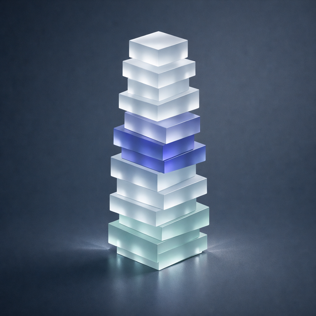Geometric representation of a structured framework for AI visibility.