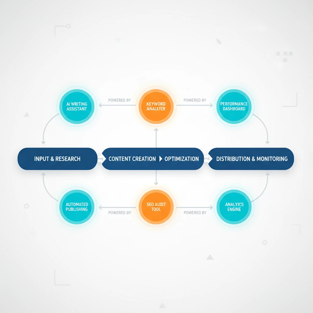 Structured workflow diagram illustrating scalable SEO processes.