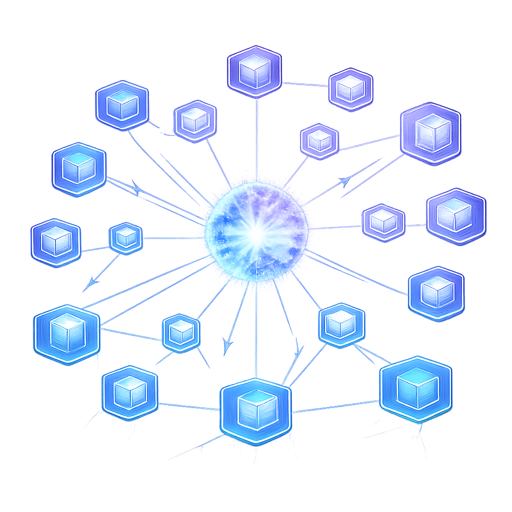Abstract representation of structured data connections