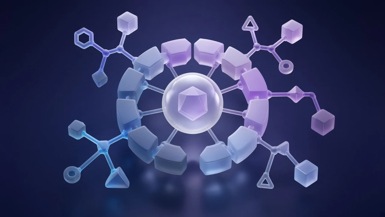 Visualizing content gaps using geometric glass forms.