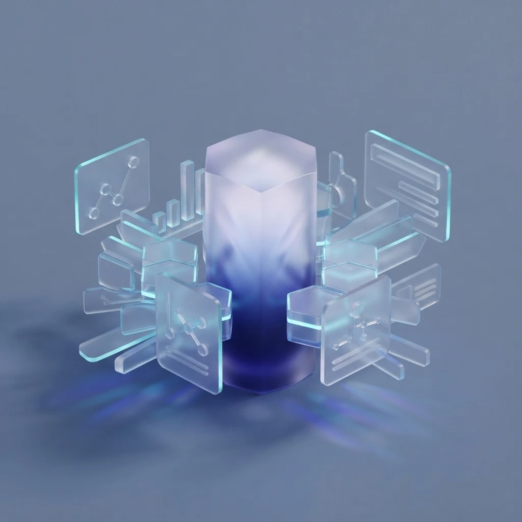Abstract visualization of performance monitoring and data iteration.