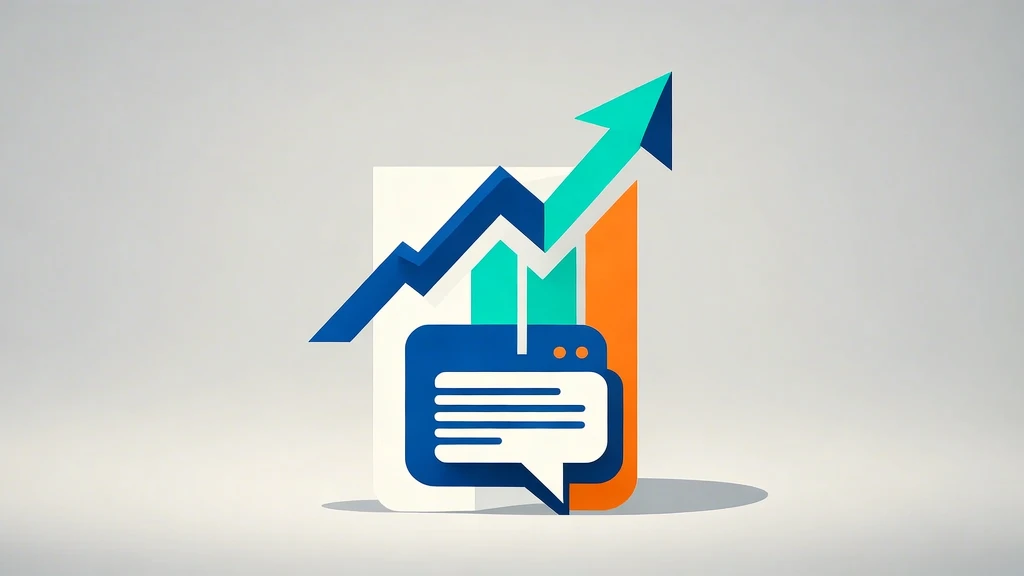 Upward trend graph originating from a blog icon, showing growth.