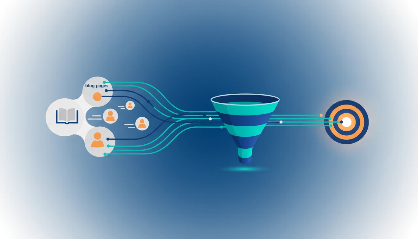Abstract data flow from blog interaction to re-engagement.