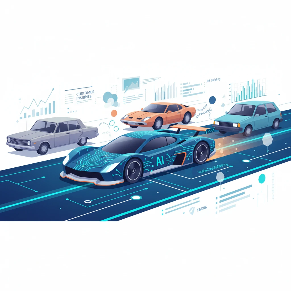 Modern AI race car overtaking competitors.