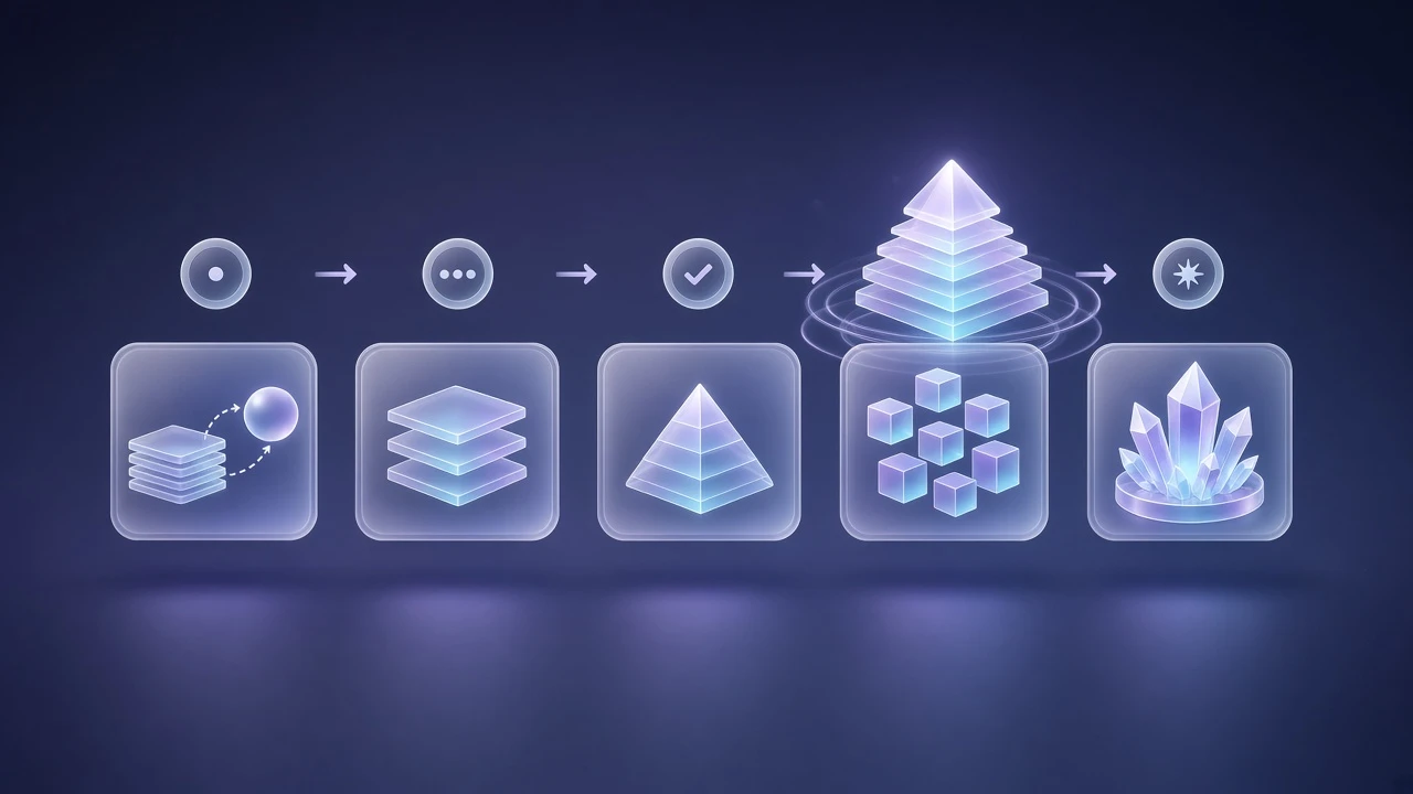 Abstract visualization of automated content creation