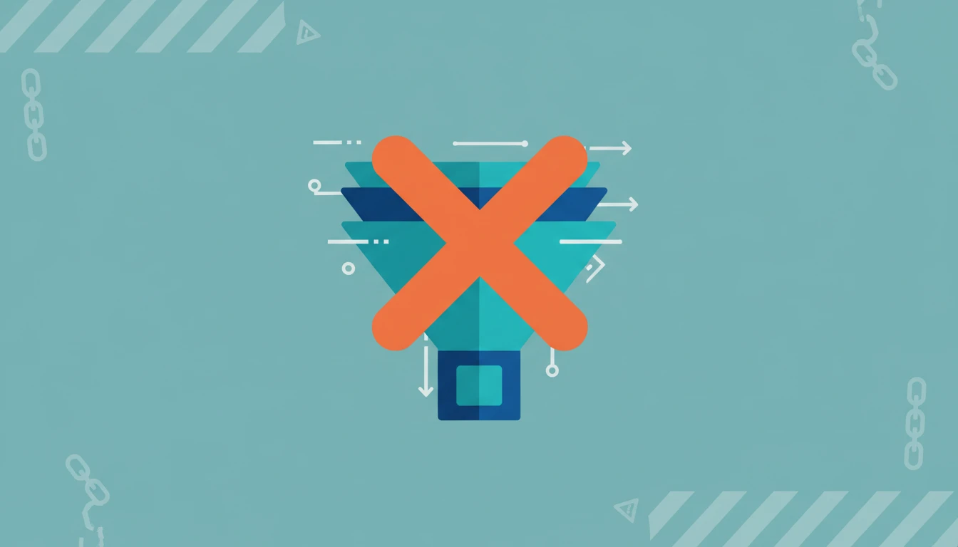 Warning symbol indicating common mistakes in link strategies.