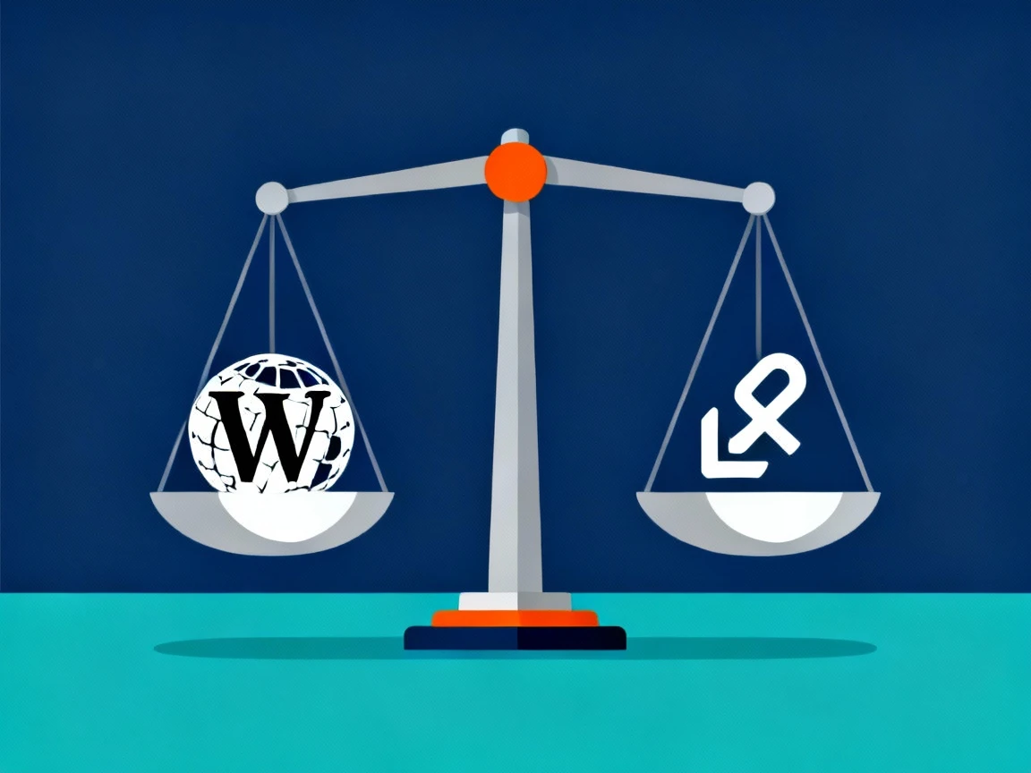 Balanced scale representing the equilibrium between Wikipedia integrity and backlink strategy.
