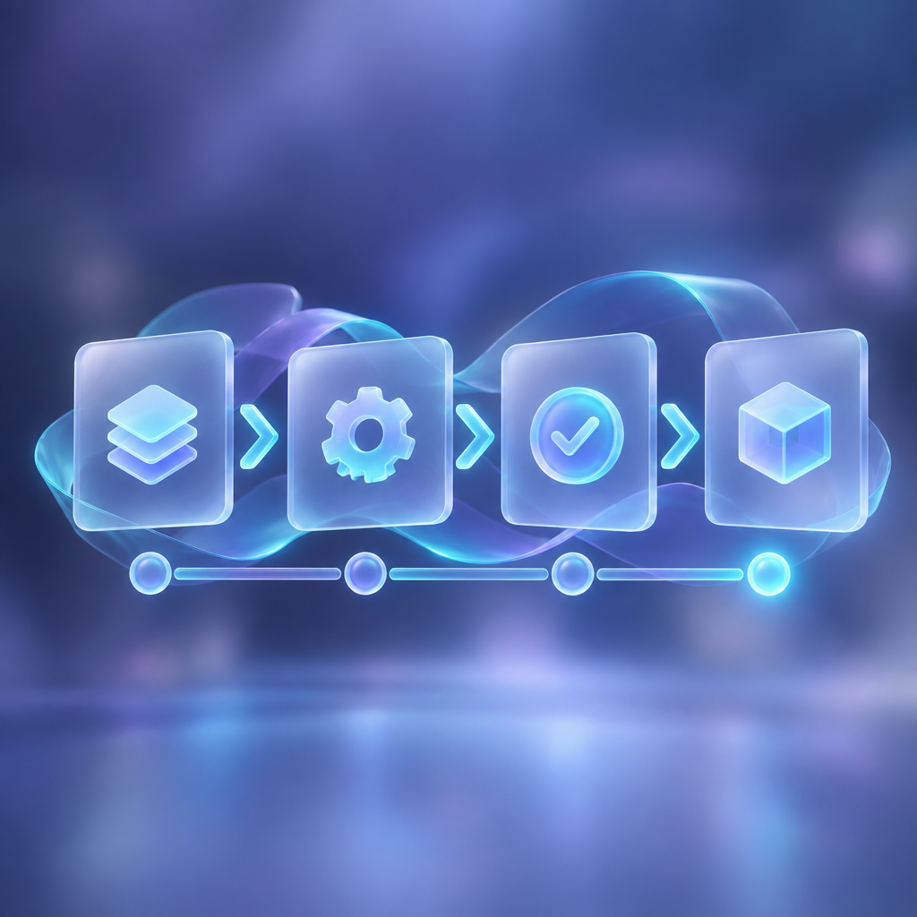 Abstract representation of automated content workflows