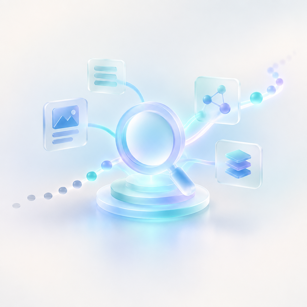 Frosted-glass search signals show citations extending beyond clicks.