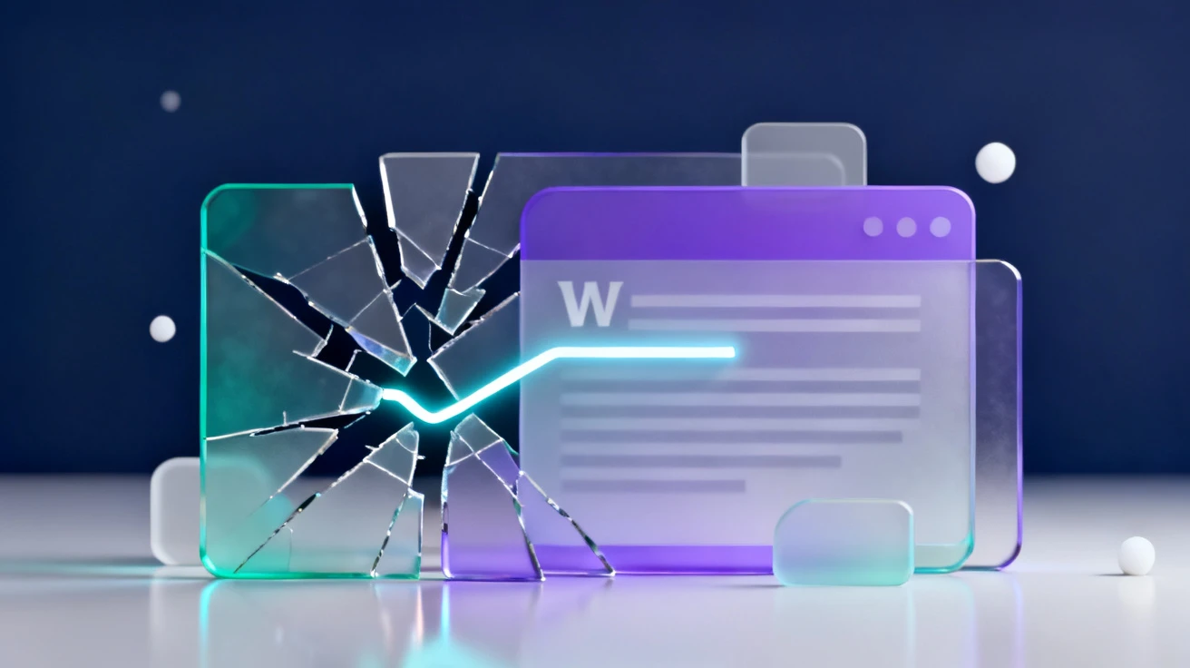 Abstract visualization of reclaiming authority from broken Wikipedia links.