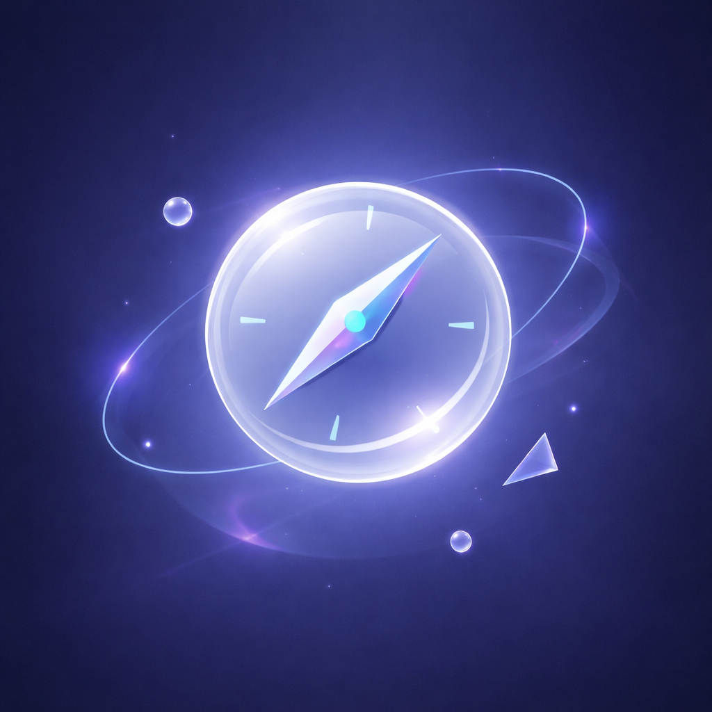 Abstract compass representing strategic direction